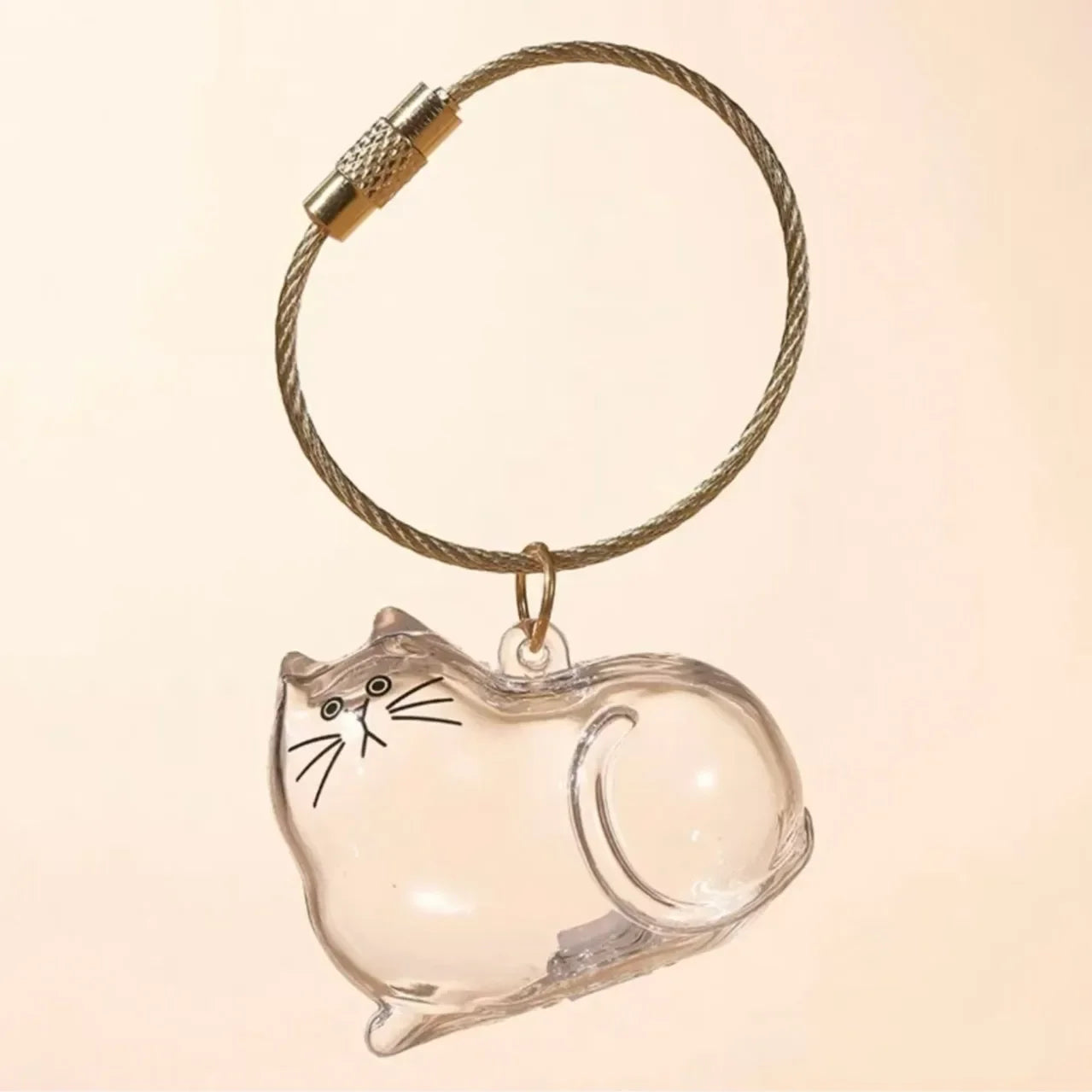 Transparenter Aufbewahrungsbehälter für Hundehaare, bezaubernder Haustier-Andenken-Kapsel-Anhänger mit Schlüsselring für Haustierliebhaber, DIY-Gedenkschlüsselanhänger