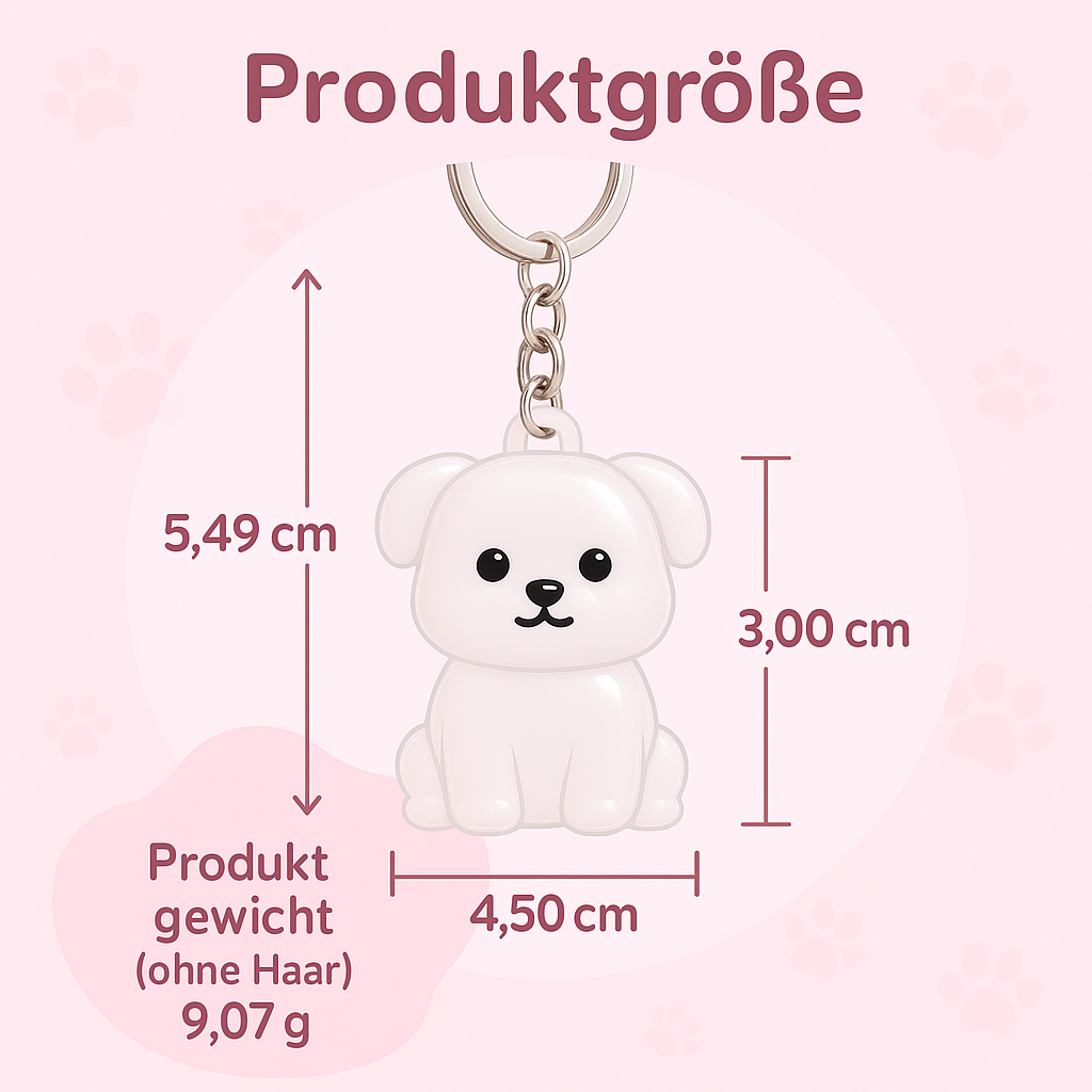 Schlüsselanhänger mit Tierhaaren