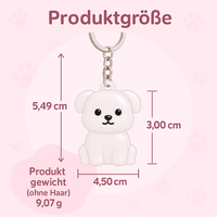 Schlüsselanhänger mit Tierhaaren