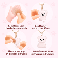 Schlüsselanhänger mit Tierhaaren