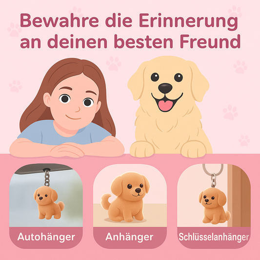 Schlüsselanhänger mit Tierhaaren