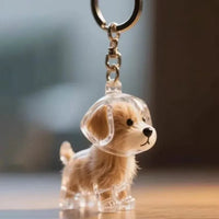 Transparenter Aufbewahrungsbehälter für Hundehaare, bezaubernder Haustier-Andenken-Kapsel-Anhänger mit Schlüsselring für Haustierliebhaber, DIY-Gedenkschlüsselanhänger
